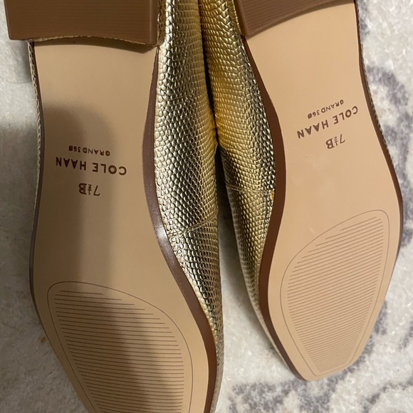 Cole haan Mary Jane gold flats - Picture 3 of 3